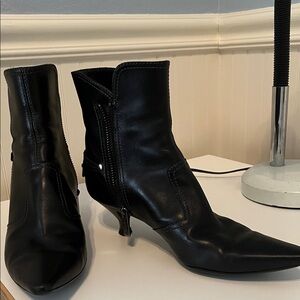 Tod's Sleek Black Heeled Boots 8